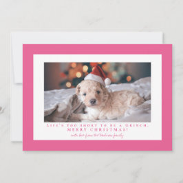 Einfaches Foto mit französischer Rose Feiertagskarte