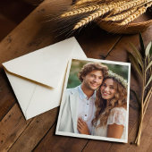 Einfaches Foto mit grünem Olive Branch Save The Date