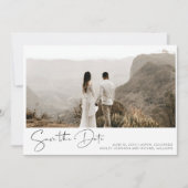 Einfaches Foto mit Handschrift (Script) 3 Save the Einladung (Vorderseite)