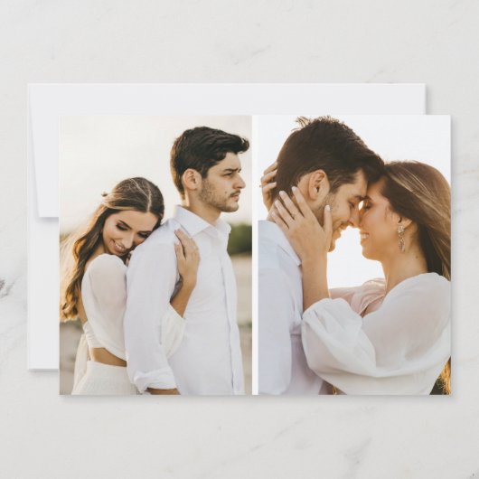 Einfaches Foto mit Handschrift (Script) 3 Save the Einladung (Rückseite)