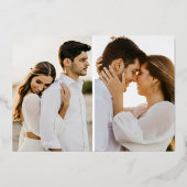 Einfaches Foto mit Handschrift (Script) 3 Save the Folieneinladung (Rückseite)