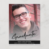 Einfaches Foto mit lässigem Save the Date Ankündigungspostkarte (Vorderseite)