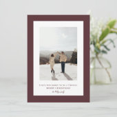 Einfaches Foto mit leichter Schokolade Feiertagskarte (Stehend Vorderseite)