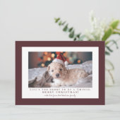 Einfaches Foto mit leichter Schokolade Feiertagskarte (Stehend Vorderseite)