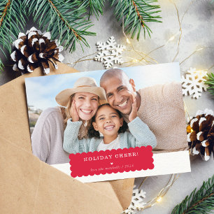 Einfaches FOTO mit moderner minimaler Jakobsrandro Feiertagskarte