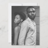 Einfaches Foto mit Paarnamen Hochzeit Einladung (Vorderseite)