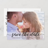 Einfaches Foto mit Personalisiertem Save the Date Postkarte (Vorne/Hinten)