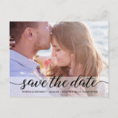 Einfaches Foto mit Personalisiertem Save the Date Postkarte (Vorderseite)