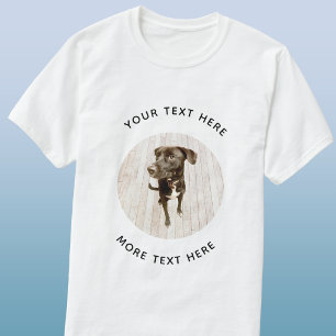 Einfaches Foto mit Text T-Shirt