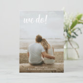 Einfaches Foto mit Vollblut Wir machen Save The Date (Stehend Vorderseite)