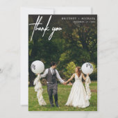 Einfaches Foto Modern Dankeschön Karte (Vorderseite)