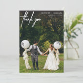 Einfaches Foto Modern Dankeschön Karte (Stehend Vorderseite)