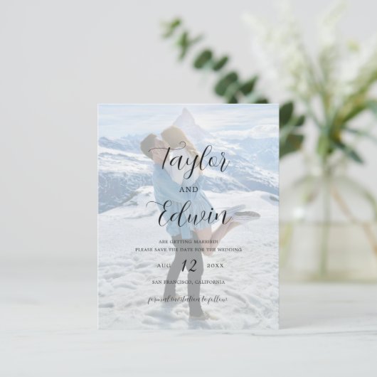 Einfaches Foto Moderne Haushaltshochzeiten retten (Stehend Vorderseite)