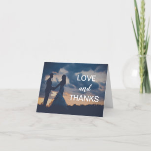 Einfaches Foto Moderne Hochzeit Dankeskarte