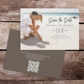 Einfaches Foto Moderne Kalligrafie Trendy QR Code Save The Date