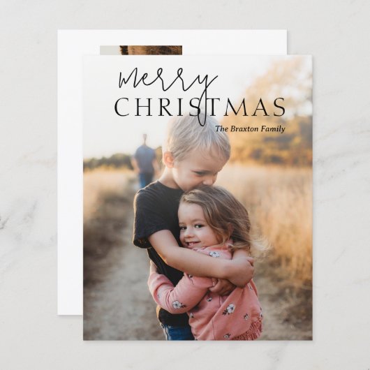 Einfaches Foto Moderne Weihnachten (Vorne/Hinten)