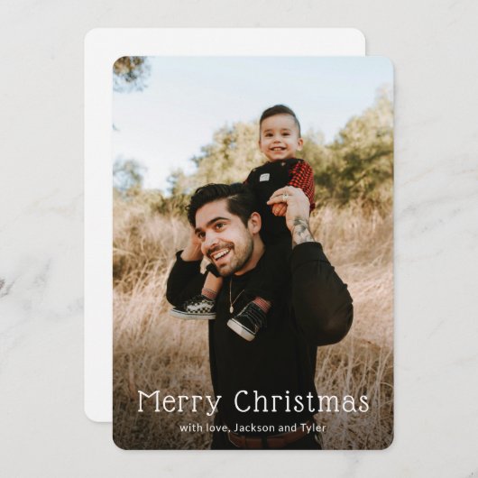 Einfaches Foto Moderne Weihnachten (Vorne/Hinten)