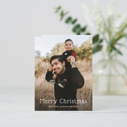 Einfaches Foto Moderne Weihnachten (Stehend Vorderseite)