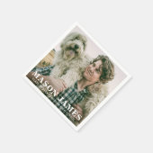 Einfaches Foto Moderner Abschluss Serviette (Ecke)