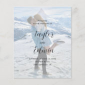 Einfaches Foto Modernes Hochzeitsprogramm (Vorne)