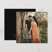 Einfaches Foto Modernes Save the Date (Vorne/Hinten)