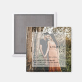 Einfaches Foto Modernes Save the Date Magnet (Vorderseite/Rückseite)