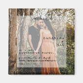 Einfaches Foto Modernes Save the Date Magnet (Vorne)