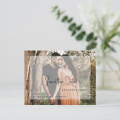 Einfaches Foto Modernes Save the Date Postkarte (Stehend Vorderseite)