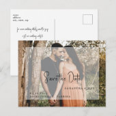 Einfaches Foto Modernes Save the Date Postkarte (Vorne/Hinten)