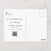 Einfaches Foto Modernes Save the Date Postkarte (Rückseite)