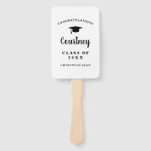 Einfaches Foto Mortar Board Moderner Abschluss Fächer (Vorderseite)