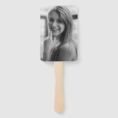 Einfaches Foto Mortar Board Moderner Abschluss Fächer (Rückseite)