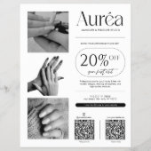 Einfaches Foto Nail Tech Beauty Flyer (Vorne)