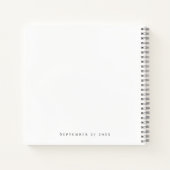 Einfaches Foto Name Abschluss 2024 Gästebuch Notizblock (Rückseite)