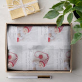 Einfaches Foto Name Skriptmuster Merry Christmas Seidenpapier (Geschenk)