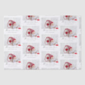 Einfaches Foto Name Skriptmuster Merry Christmas Seidenpapier (Vorderseite)