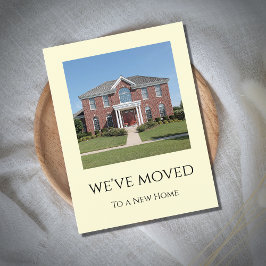 Einfaches Foto Neue Zuhause Minimalistisch Ankündigungspostkarte