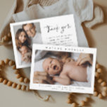 Einfaches Foto Neugeborenes Baby Foto Birth Ankündigung<br><div class="desc">Einfache Foto Neugeborene Baby Foto Geburtshinweis mit minimaler Typografie und Foto auf der Vorderseite. Der Rücken hat ein zweites Foto und danke Ihnen,  dass die Familie. Klicken Sie auf die Schaltfläche Bearbeiten/Personalisieren,  um dieses Design anzupassen.</div>