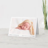 Einfaches Foto New Baby Birth Ankündigung (Vorderseite)