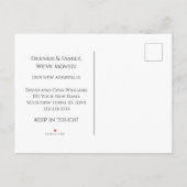 Einfaches Foto New Zuhause Navy Blue Ankündigungspostkarte (Rückseite)