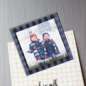 Einfaches Foto Niedlich Calligraphy Buffalo Karo Magnet