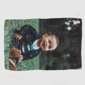 Einfaches Foto Niedlich Kid Custom Personalisiert Golfhandtuch (Horizontal)