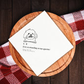Einfaches Foto Niedlich Spaß Hunde Hochzeit Serviette