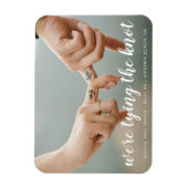 Einfaches Foto Niedliche Nautische Hochzeit Sicher Magnet (Vertikal)