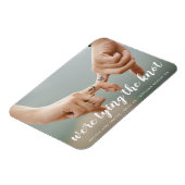 Einfaches Foto Niedliche Nautische Hochzeit Sicher Magnet (Linke Seite)