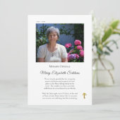 Einfaches Foto Orthodox Christliche Beerdigung Dankeskarte (Stehend Vorderseite)