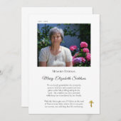 Einfaches Foto Orthodox Christliche Beerdigung Dankeskarte (Vorne/Hinten)