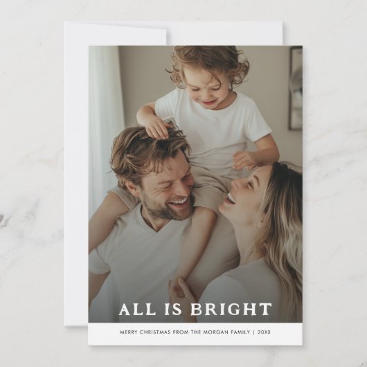 Einfaches Foto Overlay ist alles helle Weihnachten (Vorderseite)