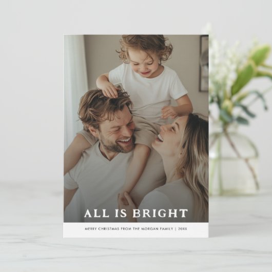 Einfaches Foto Overlay ist alles helle Weihnachten (Stehend Vorderseite)