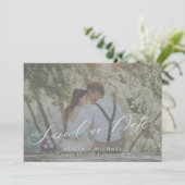 Einfaches Foto-Overlay Save The Date (Stehend Vorderseite)
